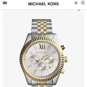 Michael Kors Lexington Oversized Watch/two tone- worn by daughter Michael Kors Petite Lexington Two-Tone Watch | TikTok main image 4